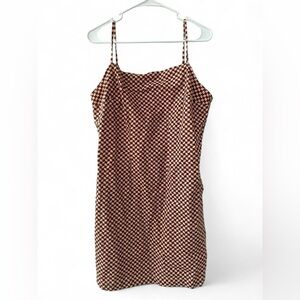 Levi's NWT Brown and Pink Checkerboard Dress